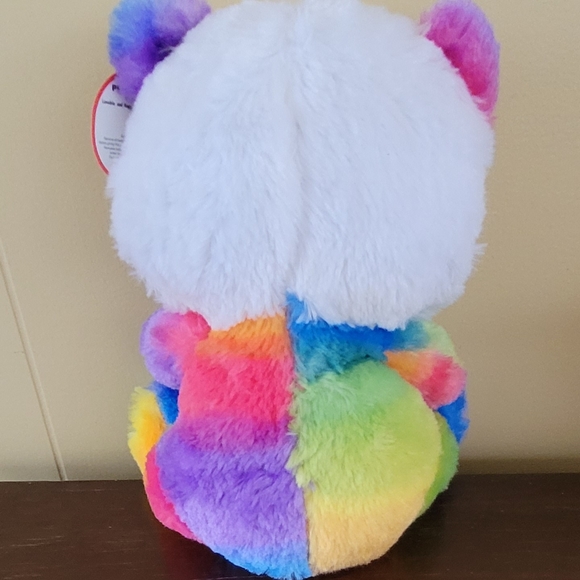 Peek A Boo Toys Multicolor Stuffed Plush Teddy Bear Plush Glitter Eyes 10-1/2” - Picture 2 of 5